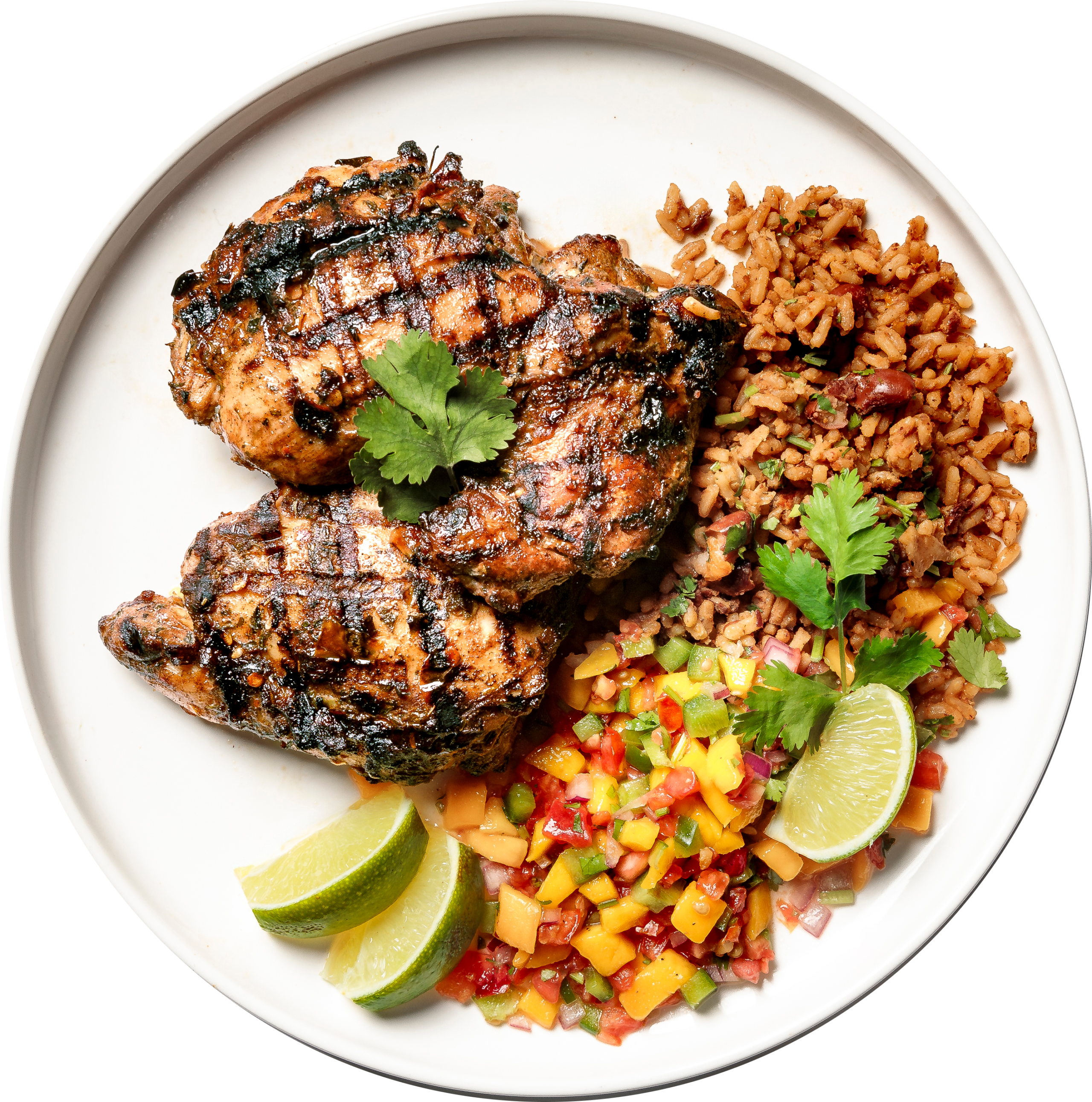 Rastellis Caribbean Jerk Chicken Thighs Marinade Plate Margarita Lime Chicken Thighs